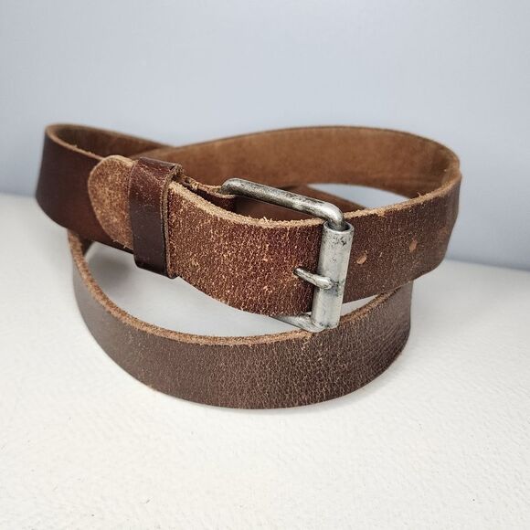 Vintagr Men Full Grain Genuine Leather Distressed Size 38 Made In Italy